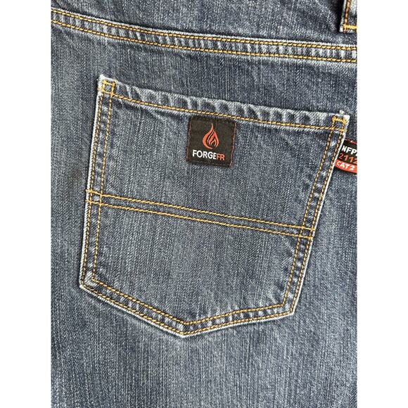 Forge FR Fire Resistant Work Denim Pants Cross Hatch Bootcut Relaxed Fit 36x30 - Picture 10 of 10